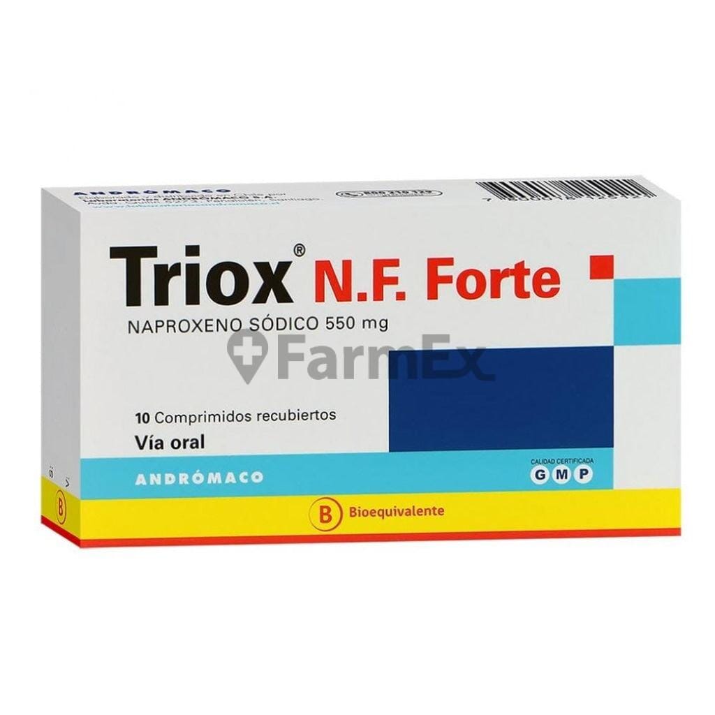 Triox N.F Forte x 10 comprimidos Farmex-MiaHealth-Persistente